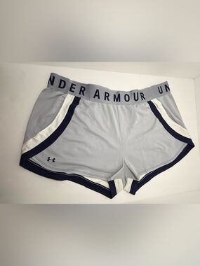 Under Armour HeatGear Running Shorts XXL Gray Blue Athletic Shorts